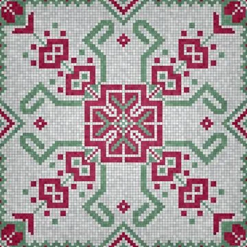 Mosaic tiles vector background 스톡 일러스트