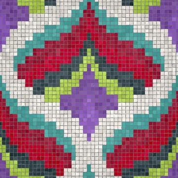 Mosaic tiles vector background Stock Illustration