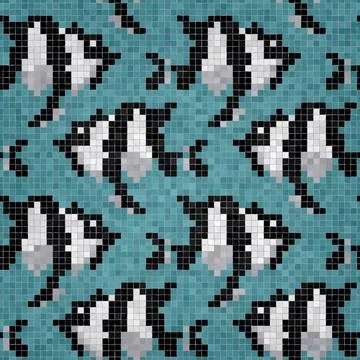 Mosaic tiles vector background 库存插图