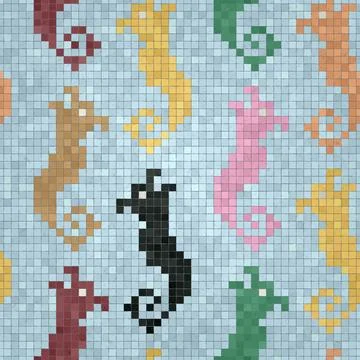 Mosaic tiles vector background  Illustrazione stock
