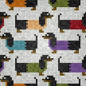 Mosaic tiles vector background  Stockillustratie