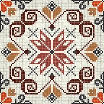 Mosaic tiles vector background  스톡 일러스트