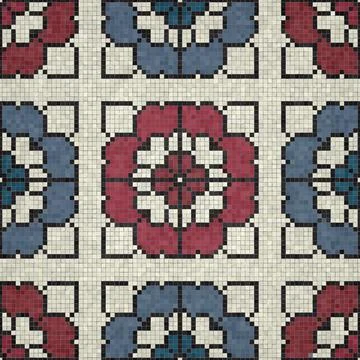 Mosaic tiles vector background  스톡 일러스트