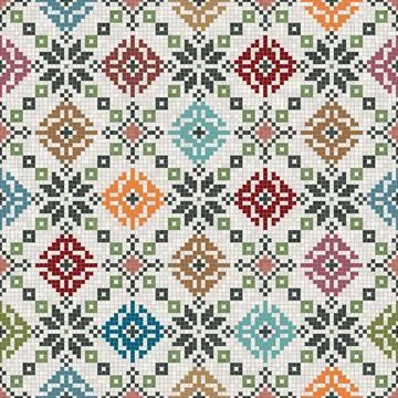 Mosaic tiles vector background  Ilustración de archivo