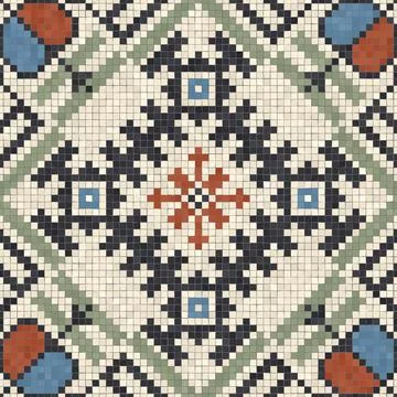 Mosaic tiles vector background  イラスト素材