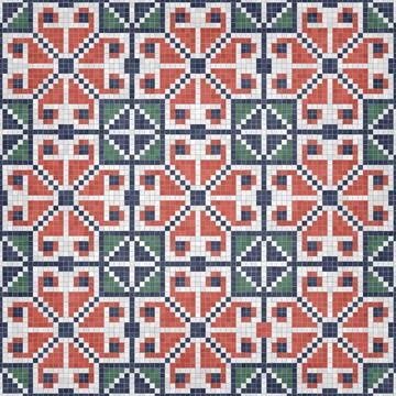 Mosaic tiles vector background  스톡 일러스트