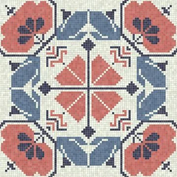 Mosaic tiles vector background  스톡 일러스트