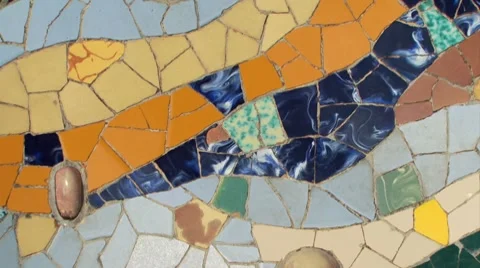 Mosaic tiling - Pan L-R Video stock 8647155