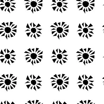 The mosaic of triangles flowers, Abstract pattern , vector seamless backgroun Stock Illustration