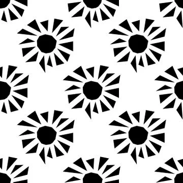 The mosaic of triangles flowers, Abstract pattern , vector seamless backgroun Illustrazione stock