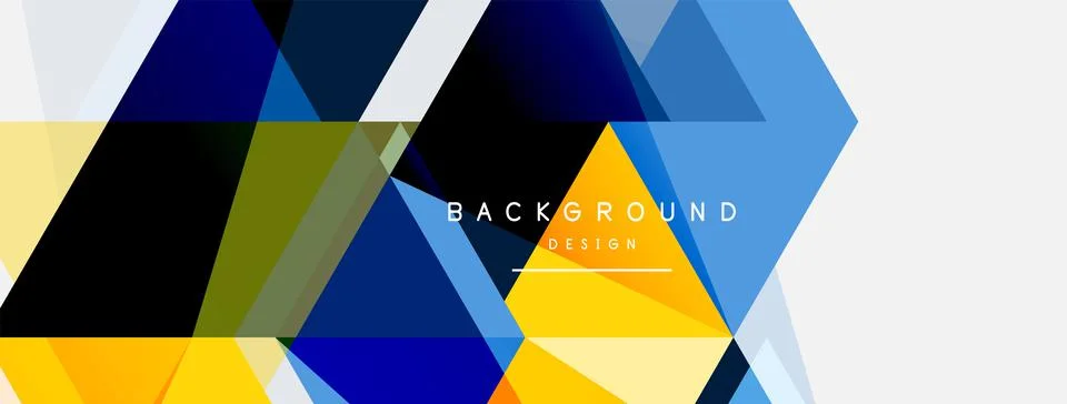 Mosaic triangles geometric background. Techno or business concept, pattern for Illustrazione stock
