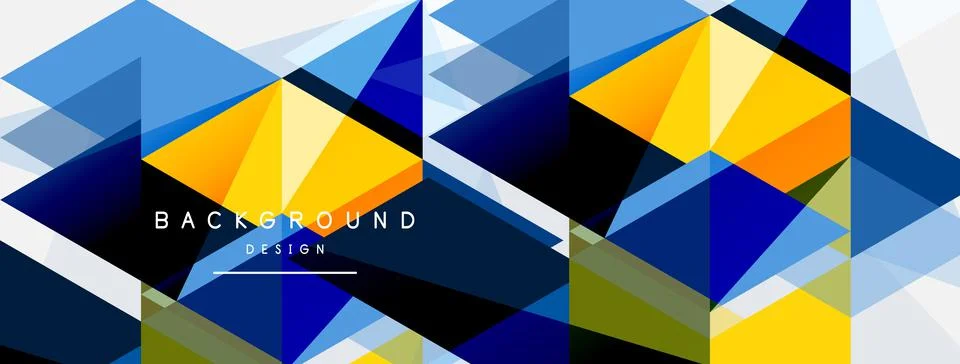 Mosaic triangles geometric background. Techno or business concept, pattern for Illustrazione stock