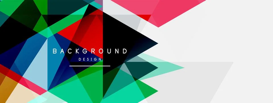 Mosaic triangles geometric background. Techno or business concept, pattern for 스톡 일러스트