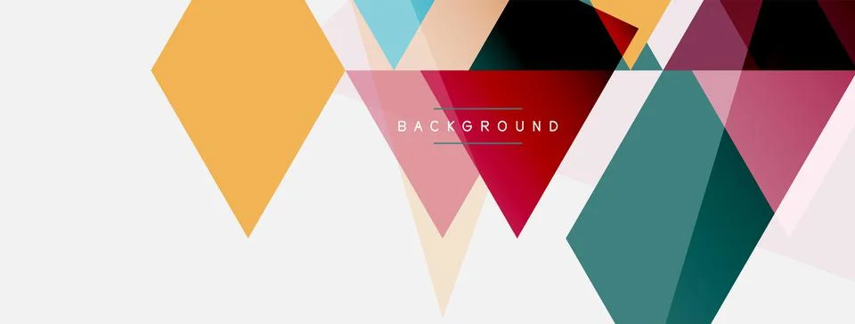 Mosaic triangles geometric background. Techno or business concept, pattern for Illustrazione stock