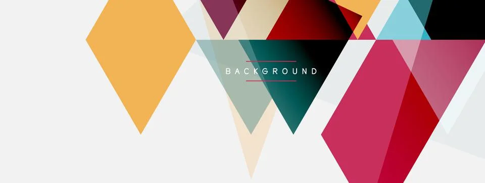Mosaic triangles geometric background. Techno or business concept, pattern for Stock Illustration