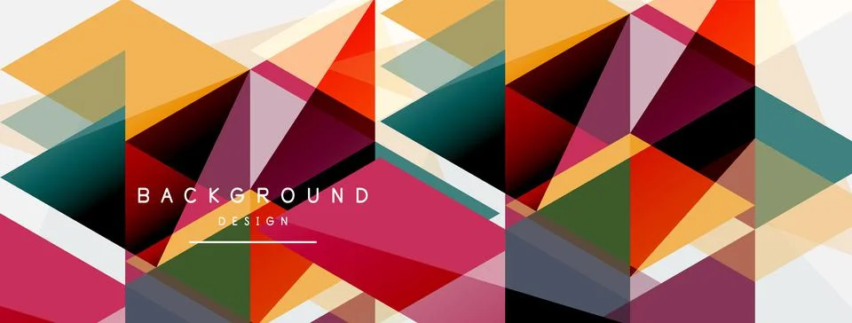 Mosaic triangles geometric background. Techno or business concept, pattern for イラスト素材