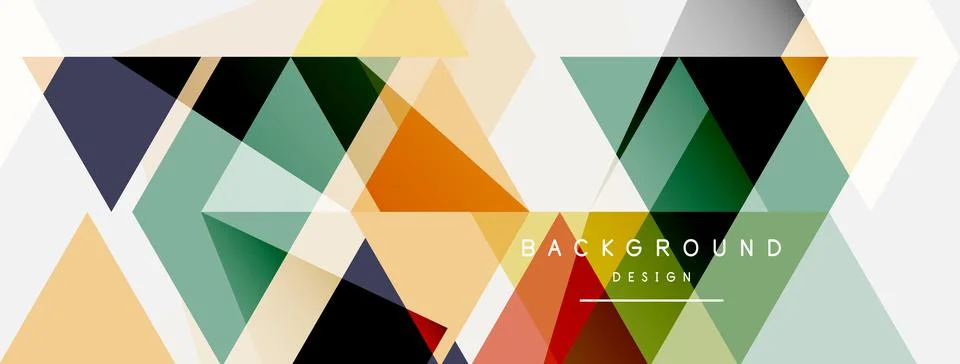 Mosaic triangles geometric background. Techno or business concept, pattern for Stock Illustration