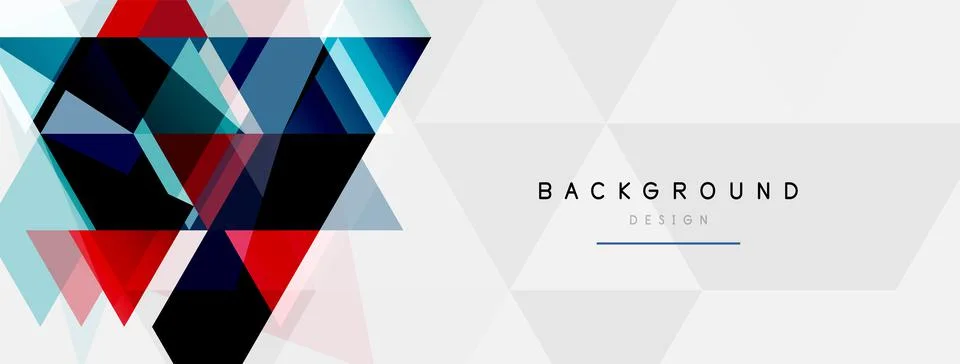 Mosaic triangles geometric background. Techno or business concept, pattern for Illustrazione stock