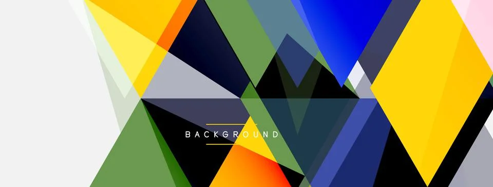 Mosaic triangles geometric background. Techno or business concept, pattern for Stock Illustration