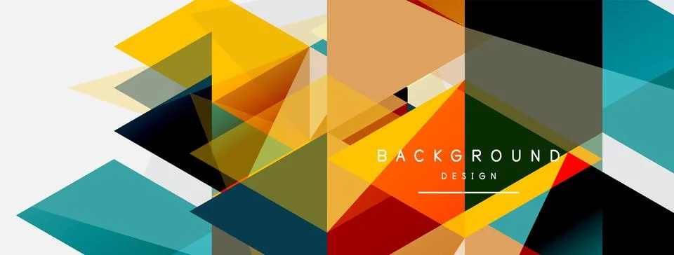 Mosaic triangles geometric background. Techno or business concept, pattern for 스톡 일러스트