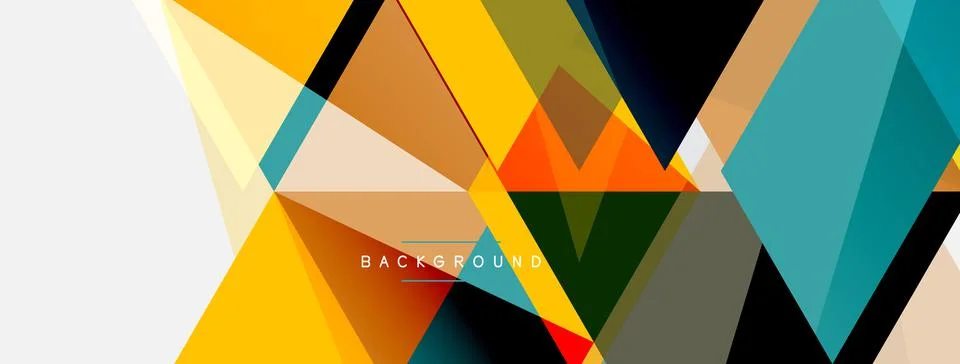 Mosaic triangles geometric background. Techno or business concept, pattern for Stock Illustration