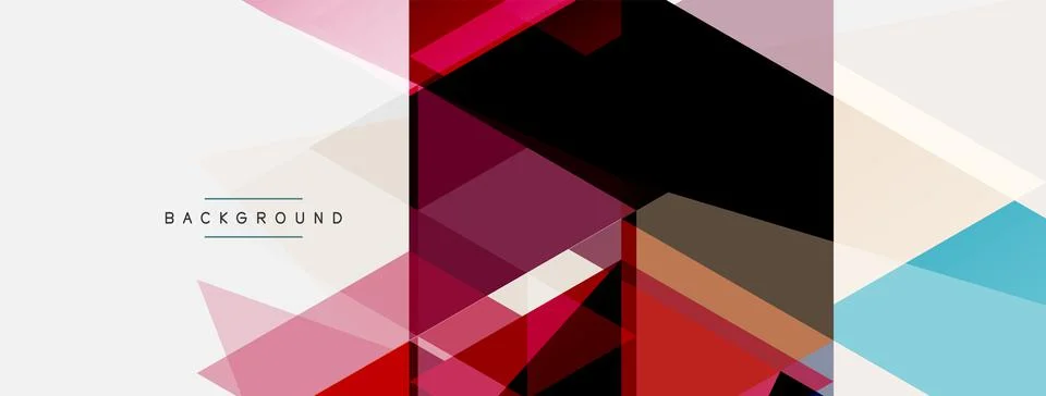 Mosaic triangles geometric background. Techno or business concept, pattern for Stock Illustration
