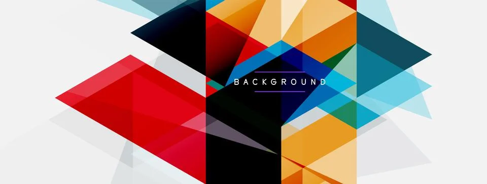 Mosaic triangles geometric background. Techno or business concept, pattern for イラスト素材