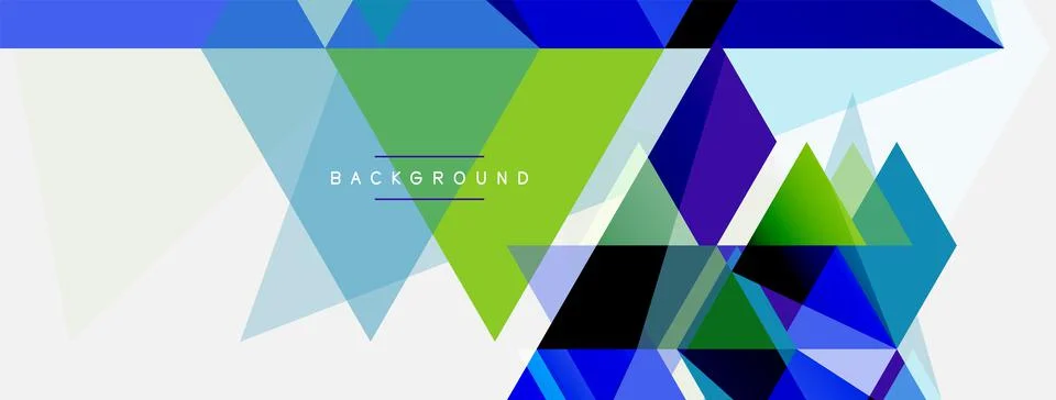 Mosaic triangles geometric background. Techno or business concept, pattern for Stock Illustration