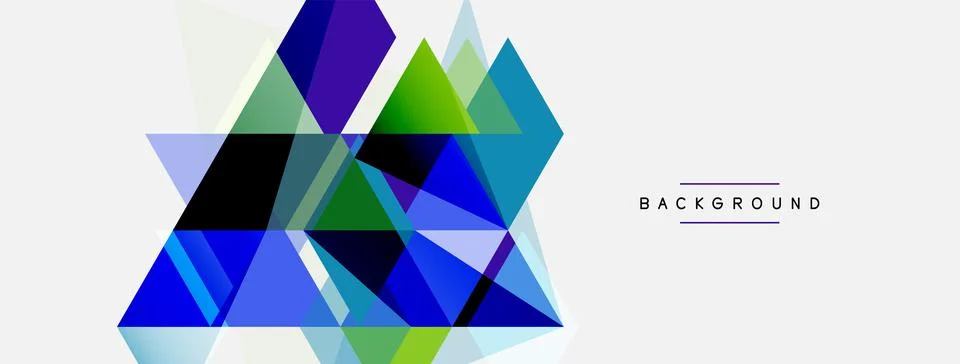 Mosaic triangles geometric background. Techno or business concept, pattern for イラスト素材
