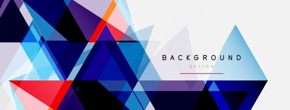 Mosaic triangles geometric background. Techno or business concept, pattern for Stock Illustration