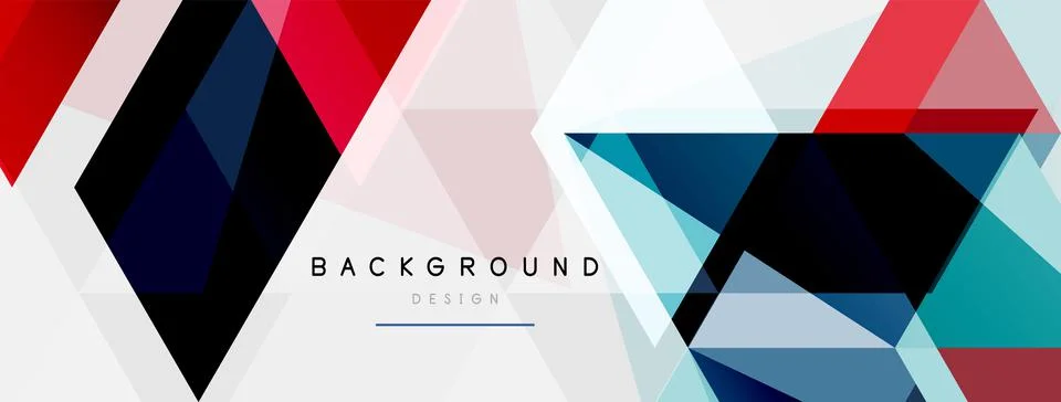 Mosaic triangles geometric background. Techno or business concept, pattern for Illustrazione stock