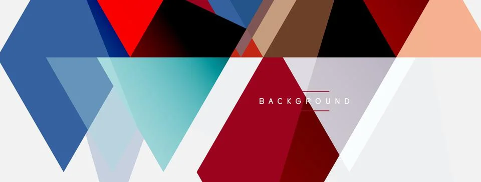 Mosaic triangles geometric background. Techno or business concept, pattern for Stock Illustration