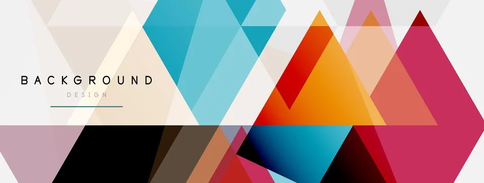 Mosaic triangles geometric background. Techno or business concept, pattern for Stock Illustration