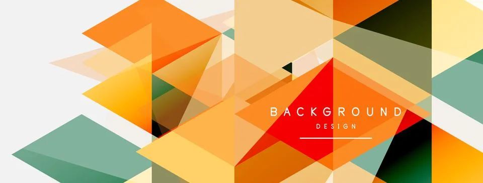 Mosaic triangles geometric background. Techno or business concept, pattern for Stock Illustration