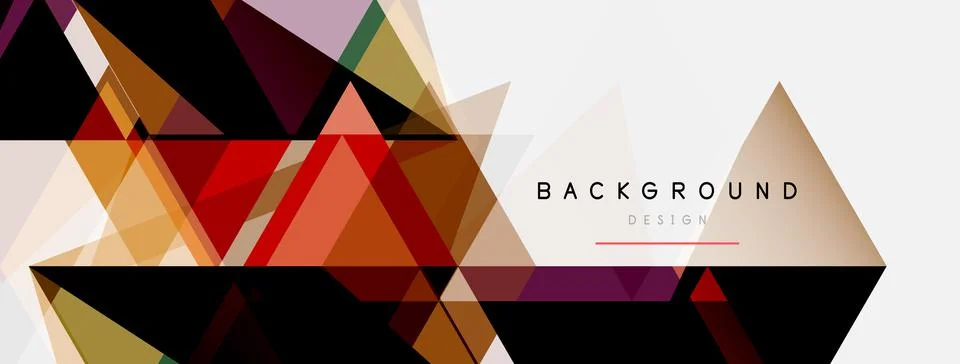 Mosaic triangles geometric background. Techno or business concept, pattern for 스톡 일러스트