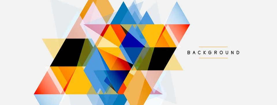 Mosaic triangles geometric background. Techno or business concept, pattern for Illustrazione stock
