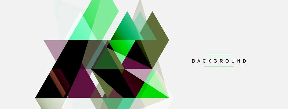 Mosaic triangles geometric background. Techno or business concept, pattern for Illustrazione stock