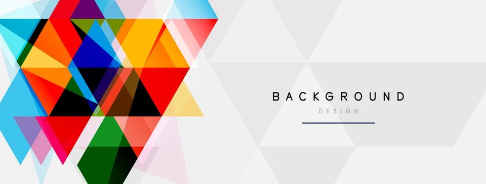 Mosaic triangles geometric background. Techno or business concept, pattern for Illustrazione stock