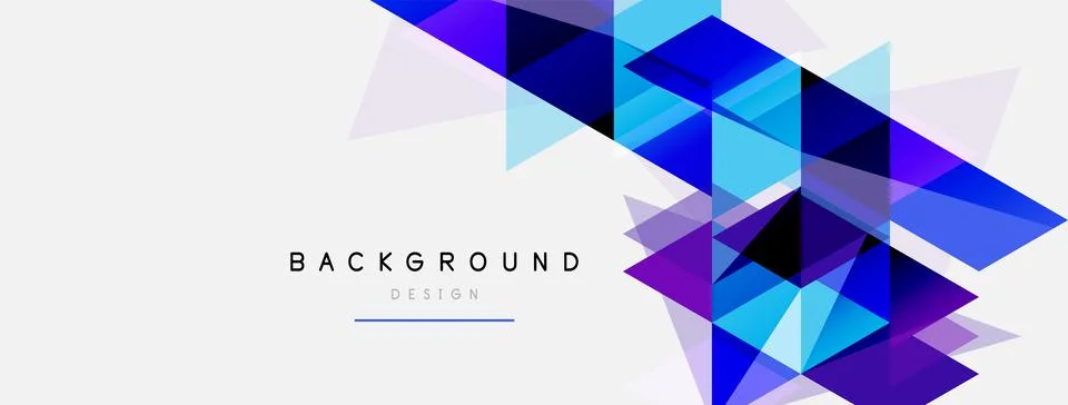 Mosaic triangles geometric background. Techno or business concept, pattern for イラスト素材