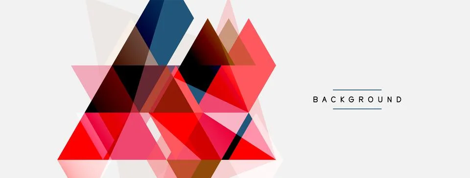 Mosaic triangles geometric background. Techno or business concept, pattern for Stock Illustration