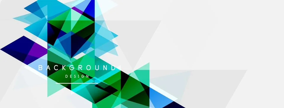 Mosaic triangles geometric background. Techno or business concept, pattern for Illustrazione stock
