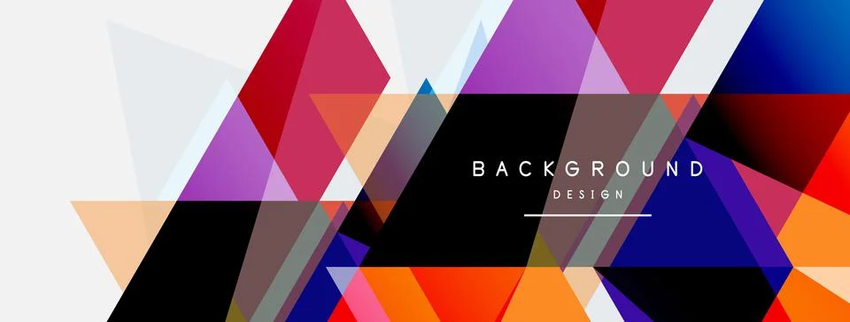 Mosaic triangles geometric background. Techno or business concept, pattern for Illustrazione stock