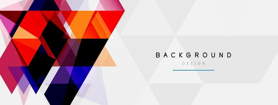 Mosaic triangles geometric background. Techno or business concept, pattern for 스톡 일러스트
