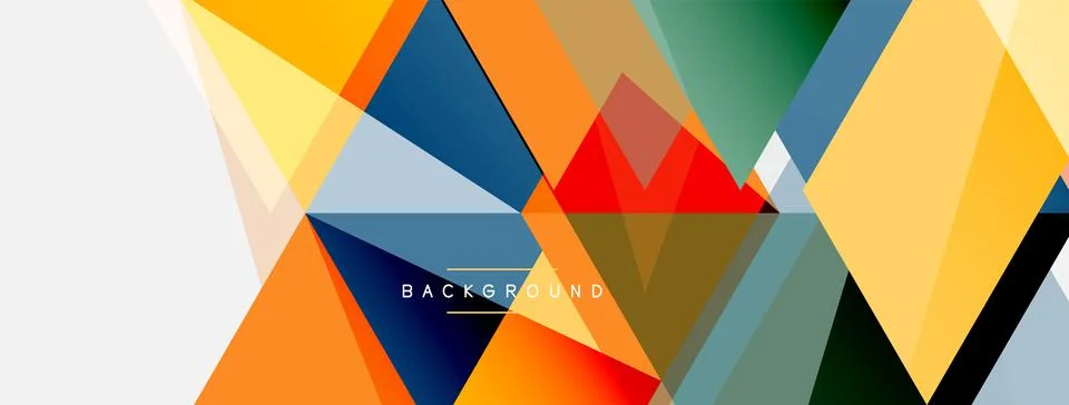 Mosaic triangles geometric background. Techno or business concept, pattern for Stock Illustration