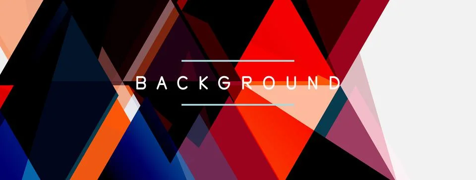 Mosaic triangles geometric background. Techno or business concept, pattern for 스톡 일러스트
