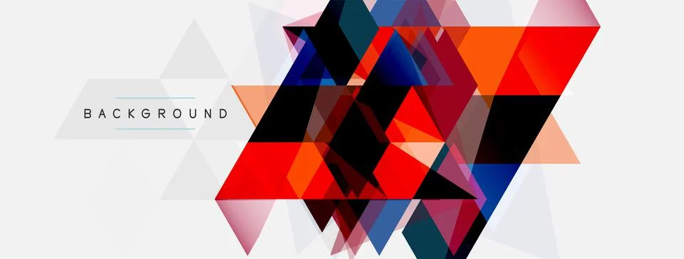 Mosaic triangles geometric background. Techno or business concept, pattern for Stock Illustration