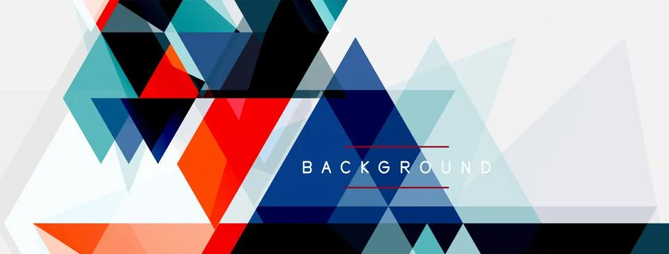 Mosaic triangles geometric background. Techno or business concept, pattern for Stock Illustration