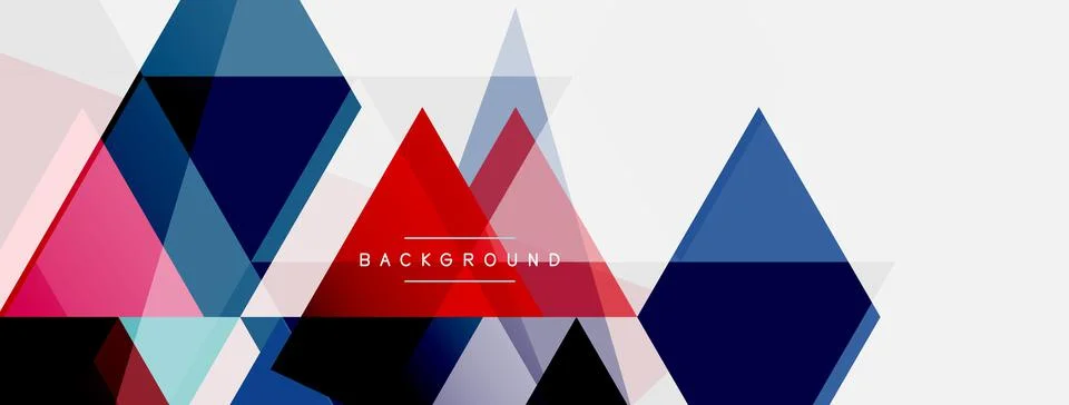 Mosaic triangles geometric background. Techno or business concept, pattern for 스톡 일러스트