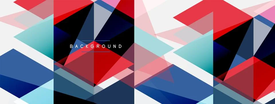 Mosaic triangles geometric background. Techno or business concept, pattern for Illustrazione stock
