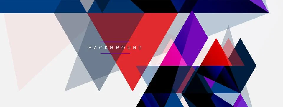 Mosaic triangles geometric background. Techno or business concept, pattern for Stock Illustration